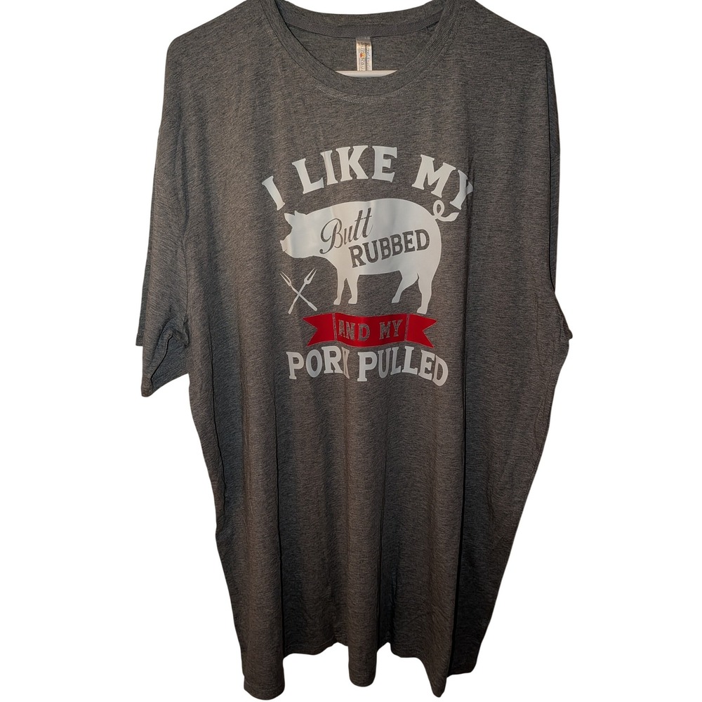 Royal Avalon Mens 2XL Gray BBQ Graphic T-Shirt UPF 50 UV Protection Funny Tee